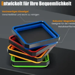 4er Magnetschale Magnetische Werkzeugschale 11,5x11,5 cm Werkzeugablage für Aufbewahrung