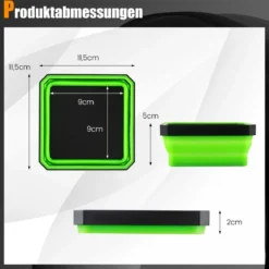 4er Magnetschale Magnetische Werkzeugschale 11,5x11,5 cm Werkzeugablage für Aufbewahrung