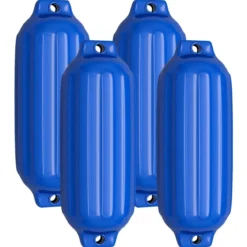 4er-Pack Bootsfender zum Andocken Gerippte Bootsstoßdämpfer Blau