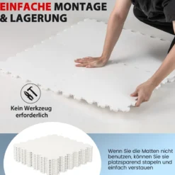 10er-Pack Trockenland Synthetische Eisfliesen zum Training Hockey-Bodenmatte 465 x 465 cm