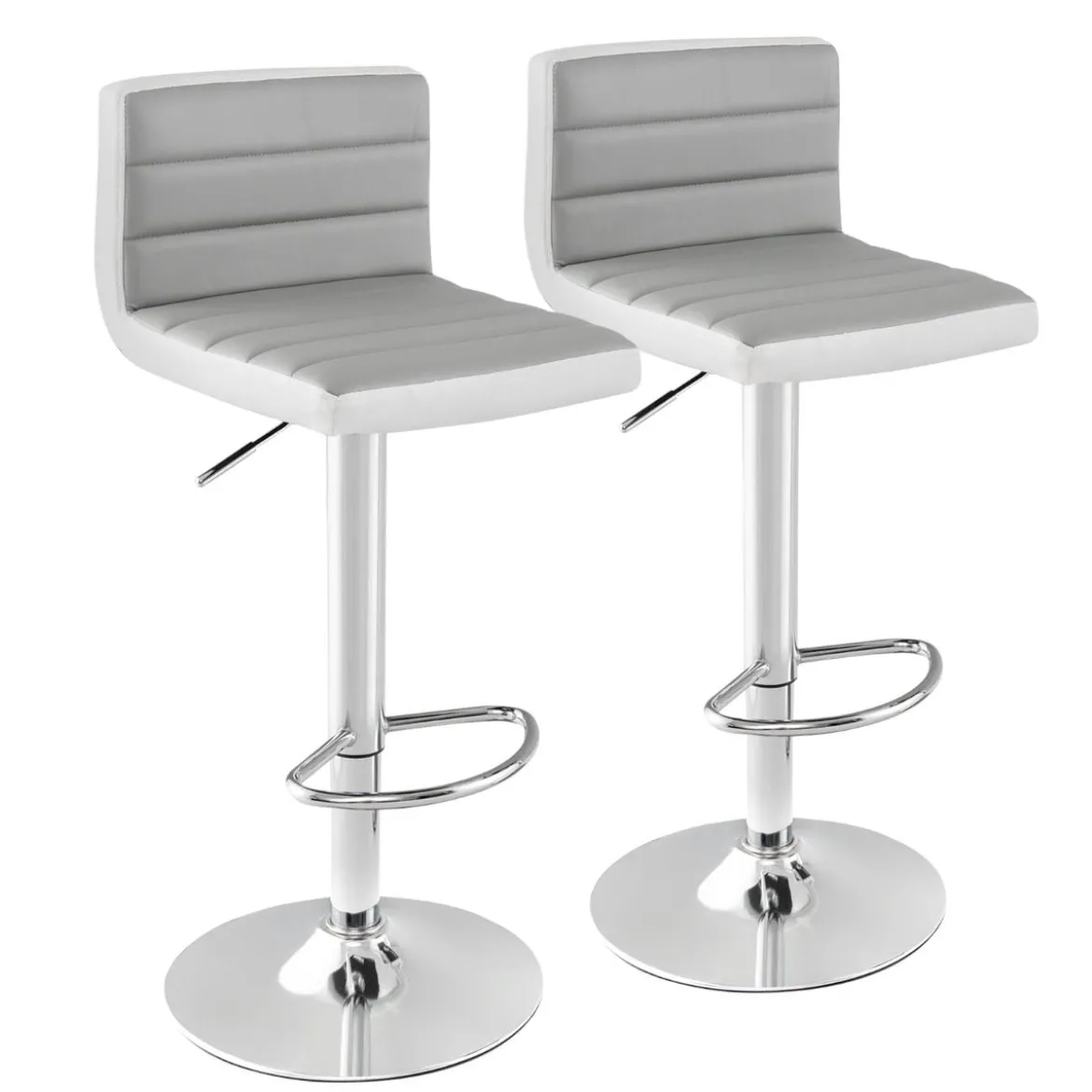 2er Set Barhocker 82-102cm Höhenverstellbare Drehbare Barstühle Küchenhocker Sitzhocker