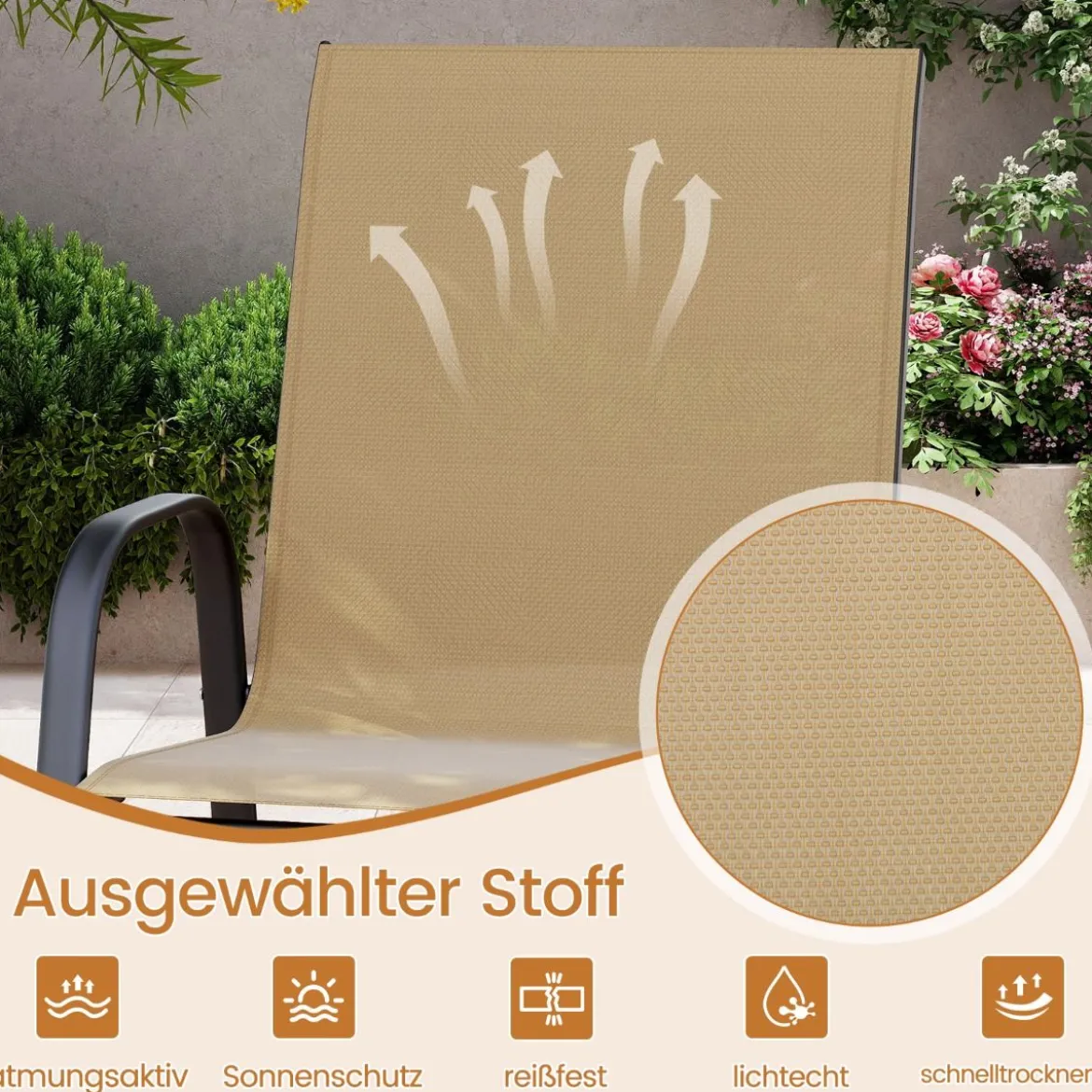 2er Set Barhocker mit Armlehnen & Hoher Rückenlehne Barstühle bis zu 150 kg Belastbar