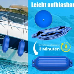 4er Set Bootsfender Langfender Kugelfender Set Boot Rammschutz Stegfender