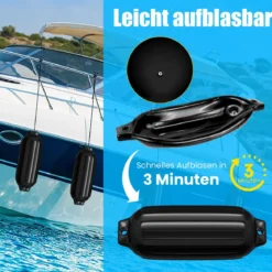4er Set Bootsfender Langfender Kugelfender Set Boot Rammschutz Stegfender