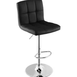 1/2er Set 360° Drehbarer Barhocker aus Kunstleder Höhenverstellbarer Barstuhl Sitzhocker