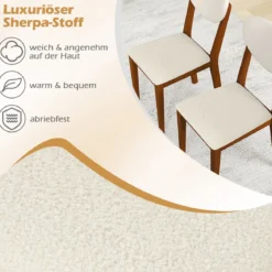 2er Set Esszimmerstühle mit Gepolstertem Sitz & 180 kg Tragkraft Küchenstühle Essstuhl