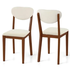 2er Set Esszimmerstühle mit Gepolstertem Sitz & 180 kg Tragkraft Küchenstühle Essstuhl