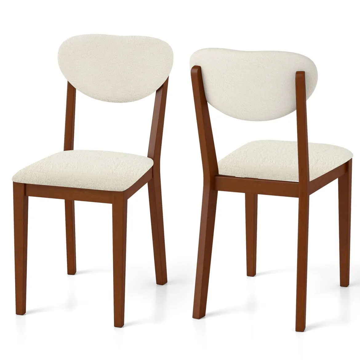 2er Set Esszimmerstühle mit Gepolstertem Sitz & 180 kg Tragkraft Küchenstühle Essstuhl
