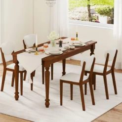 2er Set Esszimmerstühle mit Gepolstertem Sitz & 180 kg Tragkraft Küchenstühle Essstuhl