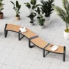 1/2er Set Gartenbank ohne Rückenlehne Wetterfeste Sitzbank bis 360 kg Belastbar Parkbank