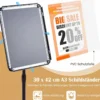 2er Set Infoständer A3 87–137 cm Höhenverstellbarer Menükartenhalter Drehbar mit Befüllbarem Sockel Schwarz