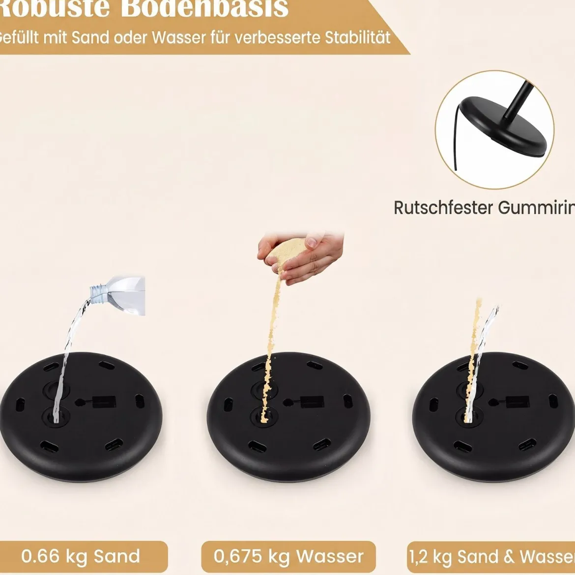 2er Set Infoständer A3 87–137 cm Höhenverstellbarer Menükartenhalter Drehbar mit Befüllbarem Sockel Schwarz