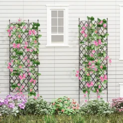 3er-Set Metall Garten Rankgitter mit zum Stecken Freistehende Rankhilfe Gartenzaun Rankhilfe