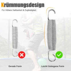 20er SetPack Trampolinfedern 14 cm schwere verzinkte Stahlfedern mit T-Haken-Zugwerkzeug
