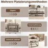 2er Set Rechteckige Satztisch Stapelbare Nesting-Couchtisch mit Ablagefläche Bauernhaus Beistelltisch