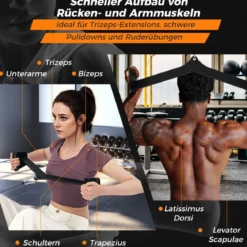 5er Set Rudegriffe für Kabelmaschine V Form LAT Kabelzugriff mit Gummi Handgriff für Rückenkrafttraining