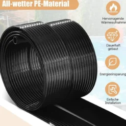 2er Set Schwimmbeckenheizung 600 x 75 cm Solarkollektorplatten für 25800 L Unterirdische und Oberirdische Pools