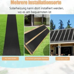 2er Set Schwimmbeckenheizung 500 x 75 cm Solarkollektorplatten für 21500 L Unterirdische und Oberirdische Pools