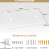 2er Set Wandmontage Schuhregale Metall-Draht Lagerorganisator Set Anpassbare Schrankregal