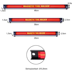 3er Wand Magnetleiste Set Magnet Werkzeughalter Magnetleisten mit Montagematerial
