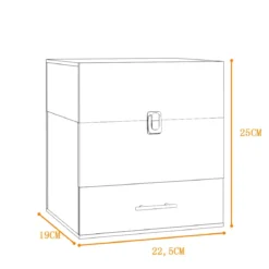3 Etagen Ätherisches Öl Organizer 59 Fächer Ätherische Öl-Box Aufbewahrungsbox mit Schublade Holz
