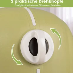 Fahrbarer Kleinkindkoffer mit Rollen Ausklappbaren Seitenpedalen & Sitz 25 kg Belastbarkeit