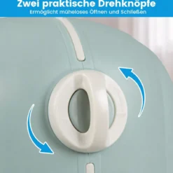 Fahrbarer Kleinkindkoffer mit Rollen Ausklappbaren Seitenpedalen & Sitz 25 kg Belastbarkeit