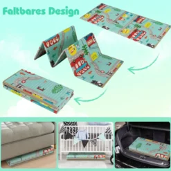 Faltbare Baby Krabblematte aus XPE Material Doppelseitige Spielmatte Babymatte Spielteppich