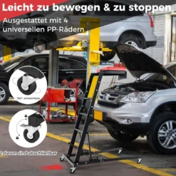 Faltbare Hebebühne mit 114,5-168 cm Einstellbarer Höhe & 3-Gang-Winkel Automobilmotor Hebebühne