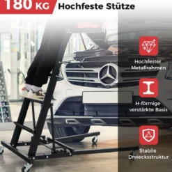 Faltbare Hebebühne mit 114,5-168 cm Einstellbarer Höhe & 3-Gang-Winkel Automobilmotor Hebebühne