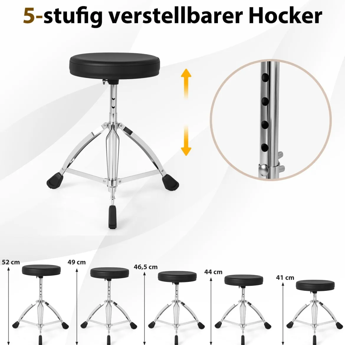 Faltbares E-Drum Set mit Mesh Pads & 150 Sounds & 10 Demos 7 Teiliges E-Schlagzeug Komplettset