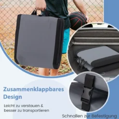 Faltbare Stadion Sitzkissen mit Verstellbarer Rückenlehne Bodenstuhl Gepolsterter Stadionsitz
