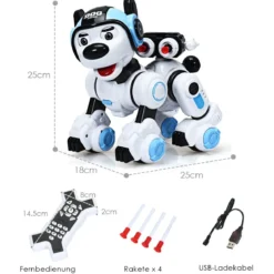 Ferngesteuert Hund Roboter Intelligent Roboterhund Hundespielzeug mit Musikfunktion