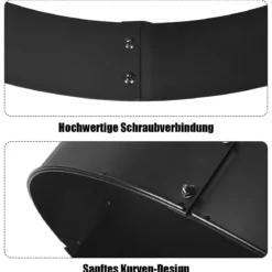 Feuerstelle für Outdoor Rauchfreie Feuerstellenring Ø 91,5 cm Robuster Runder Brennereinsatz aus Metall
