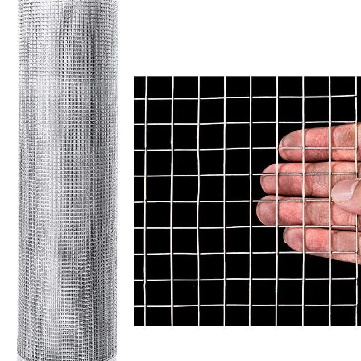 Feuerverzinktes Drahtgeflecht 19 Gauge 1,5 cm Drahtnetz Maschendraht Metallgitter Drahtgitter 91,5 x 1500 cm Silber