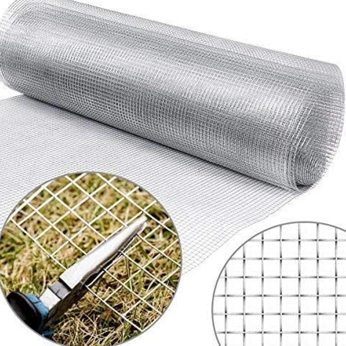 Feuerverzinktes Drahtgeflecht 19 Gauge 1,5 cm Drahtnetz Maschendraht Metallgitter Drahtgitter 91,5 x 1500 cm Silber