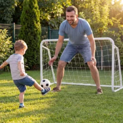 Fußballtor mit Hochfestem Netz & Metallrahmen Garten Wetterfeste Fussballtore für Kinder & Erwachsene
