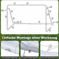 Fußballtor mit Hochfestem Netz & Metallrahmen Garten Wetterfeste Fussballtore für Kinder & Erwachsene