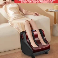 Fußmassagegerät Beinmassagegerät Fußmassage für Füße Wade 47,5 x 42,5 x 46 cm Rot