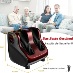 Fußmassagegerät Beinmassagegerät Fußmassage für Füße Wade 47,5 x 42,5 x 46 cm Rot