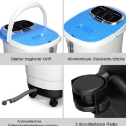 Fußmassagegerät Fußbad Spa Massagegerät Fußbadewanne Shiatsu Fußmassage Blau