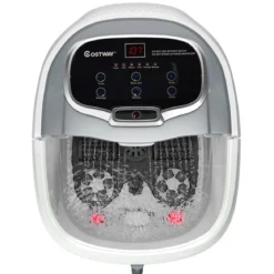 Fußmassagegerät Fußbad Spa Massagegerät Fußbadewanne Shiatsu Fußmassage Grau