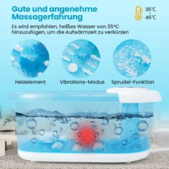 Fuß-Massagegerät Fussbad Fussbadewanne mit abnehmbarem Pediküre-Stein 1-stündiger automatischer Abschaltung Blau