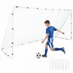 Fussballtor 367 x 124 cm Fußballtor mit Metallrahmen für Kinder ab 3 Jahren und Jugendliche