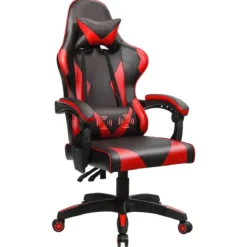 Gaming Stuhl Ergonomisch Racing Schreibtischstuhl Drehstuhl Chefsessel Bürostuhl Rot