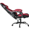 Gaming Stuhl verstellbar Bürostuhl Chefsessel höhenverstellbar Rädern Racingstuhl Rot