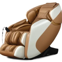 Ganzkörper Massagesessel Zero Gravity SL Track Massagestuhl mit Luftkompression & Heizung Hellbraun