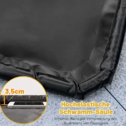 Garagenbodenmatte 2,75 x 6,7 m Rutschfeste Auffangmatte für Wasserbeständigen Schutz vor Schnee Regen Schwarz