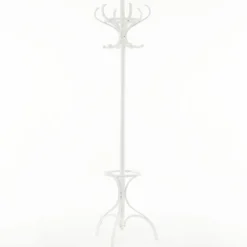 Garderobenständer Kleiderständer Garderobe mit 12 Haken Braun/Schwarz/Natur/Weiß