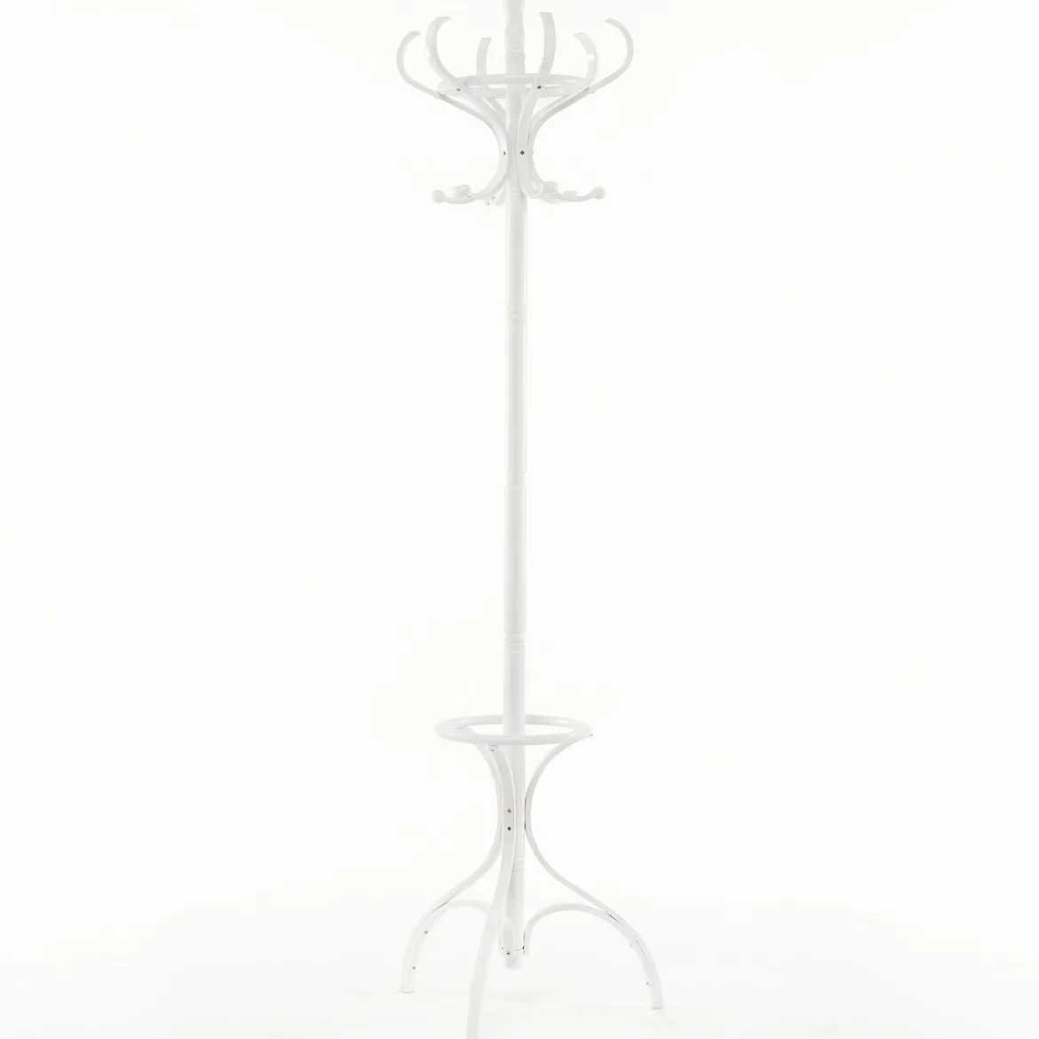 Garderobenständer Kleiderständer Garderobe mit 12 Haken Braun/Schwarz/Natur/Weiß